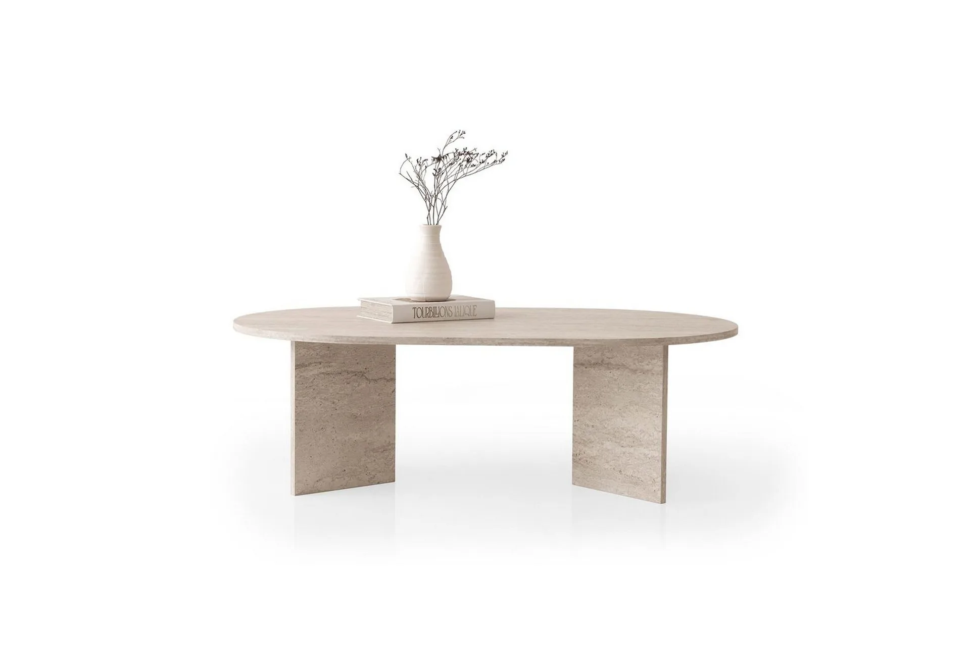 Elith Soffbord 128 cm – Travertine