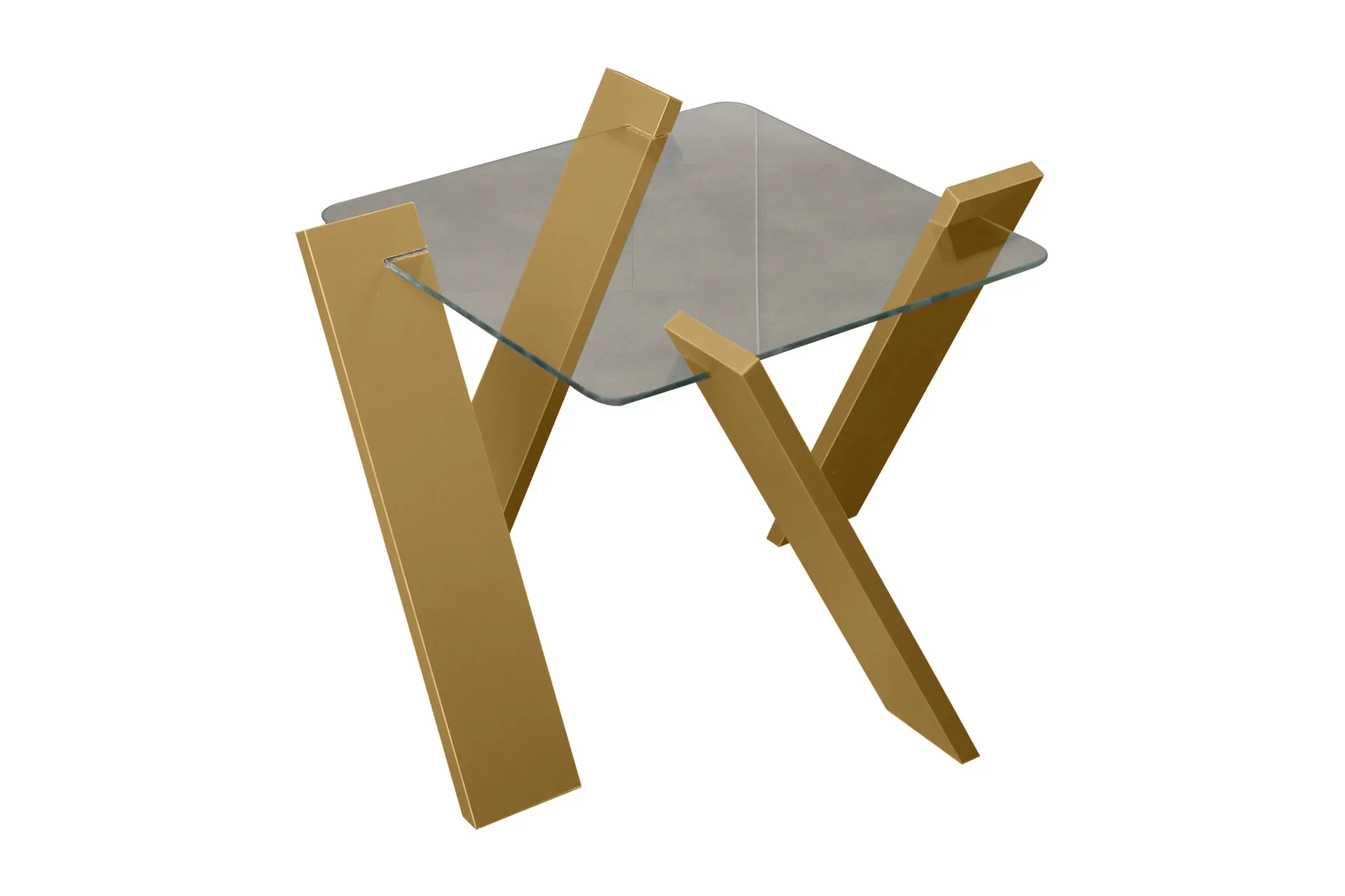 Comfortale Mini Soffbord 57 cm - Glas/Senapsgul