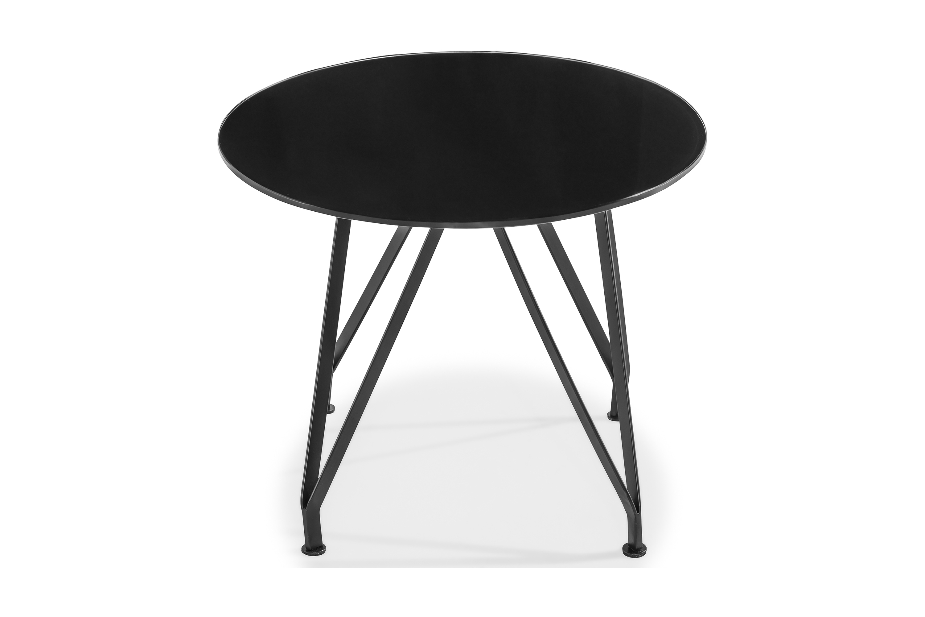 REA/Black Friday Siri Soffbord 50 cm Runt - Glas/Svart Svart