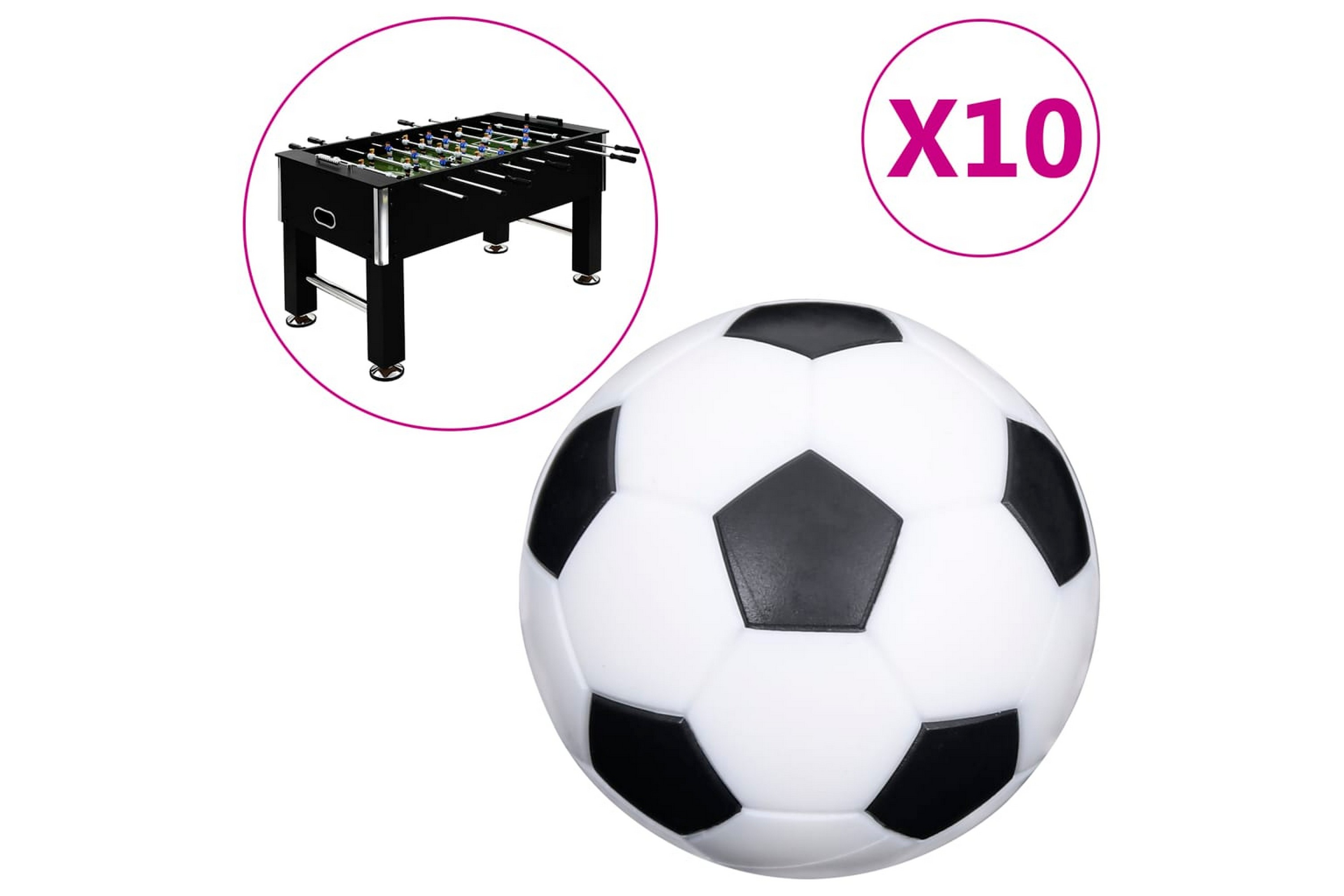 Fotbollar för fotbollsbord 10 st 32 mm ABS - 92509