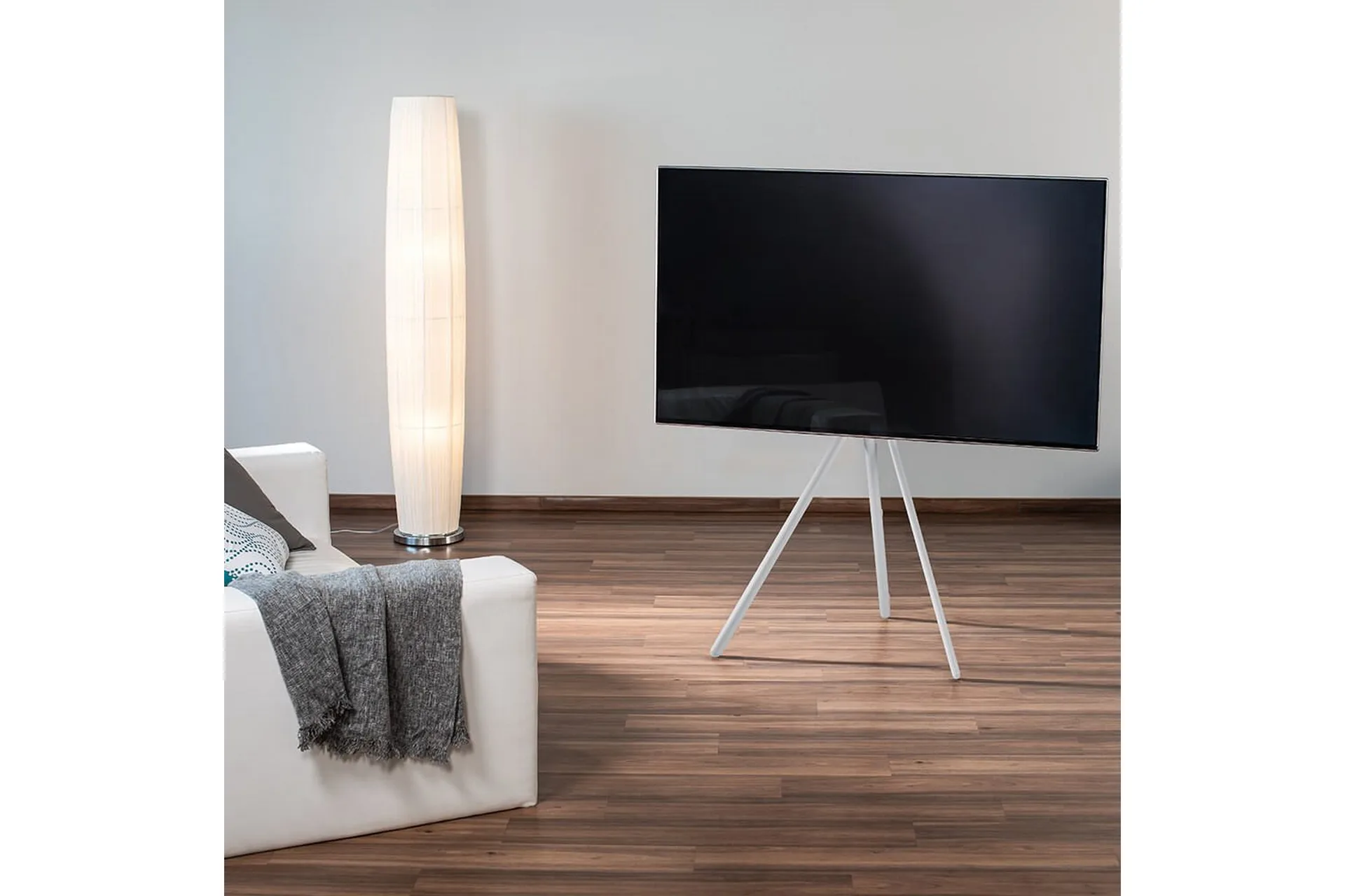 Alternativ bild 1 för Hama TV Floor Stand up to 75" White 40 kg 75" 300 x 200 mm
