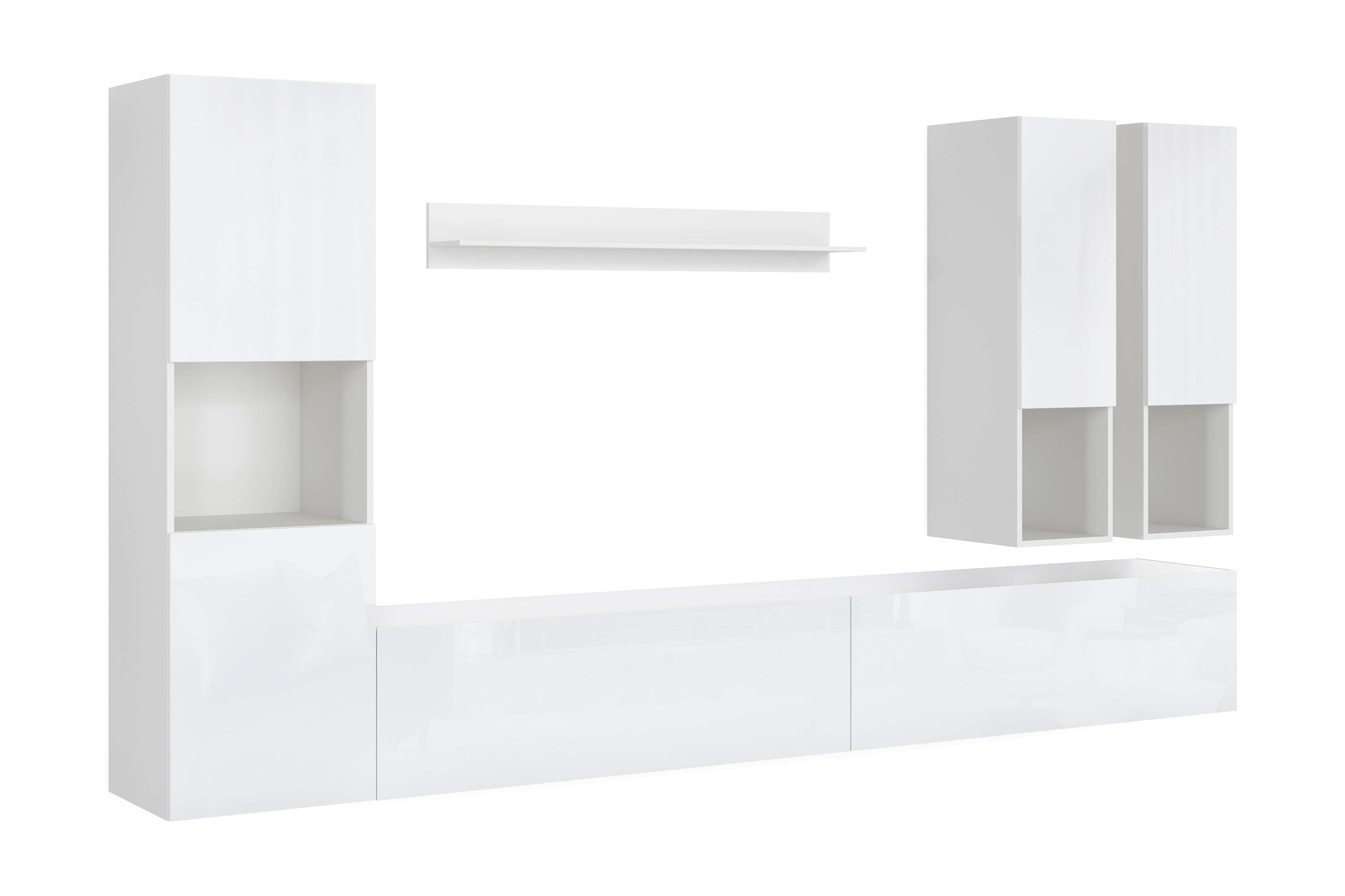 REA/Black Friday Lubmore Tv-Möbelset 30x240 cm - Vit TV-möbelset Trä