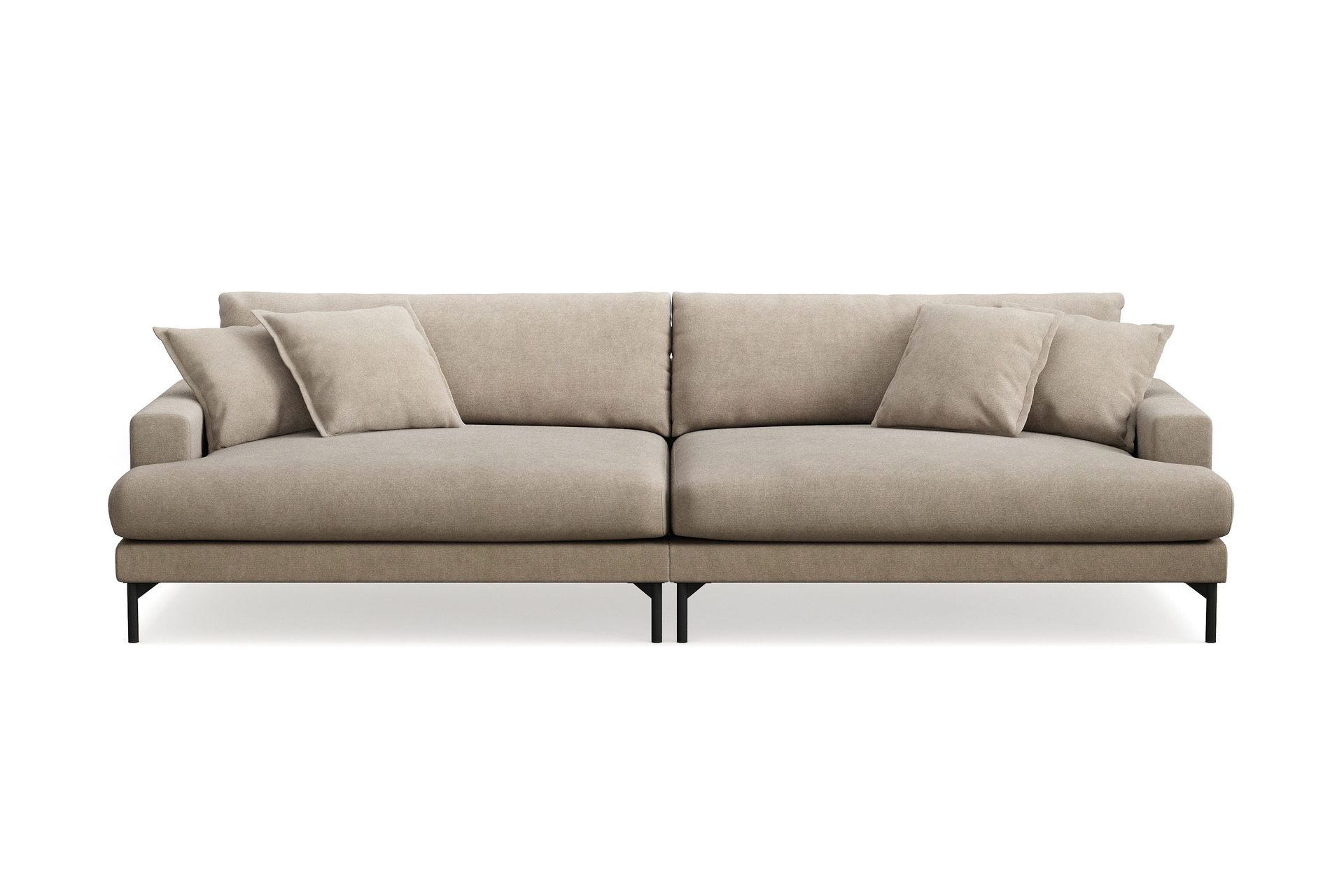 Menard Premium 5-sits Djup Soffa i Tyg – Brun