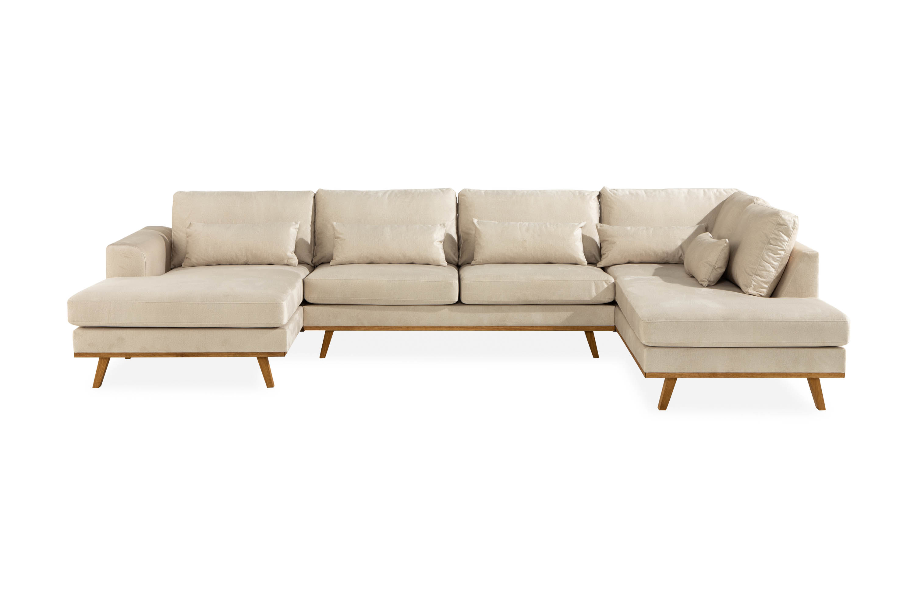 Concept 55 Copenhagen U-soffa Sammet - Beige 1198586
