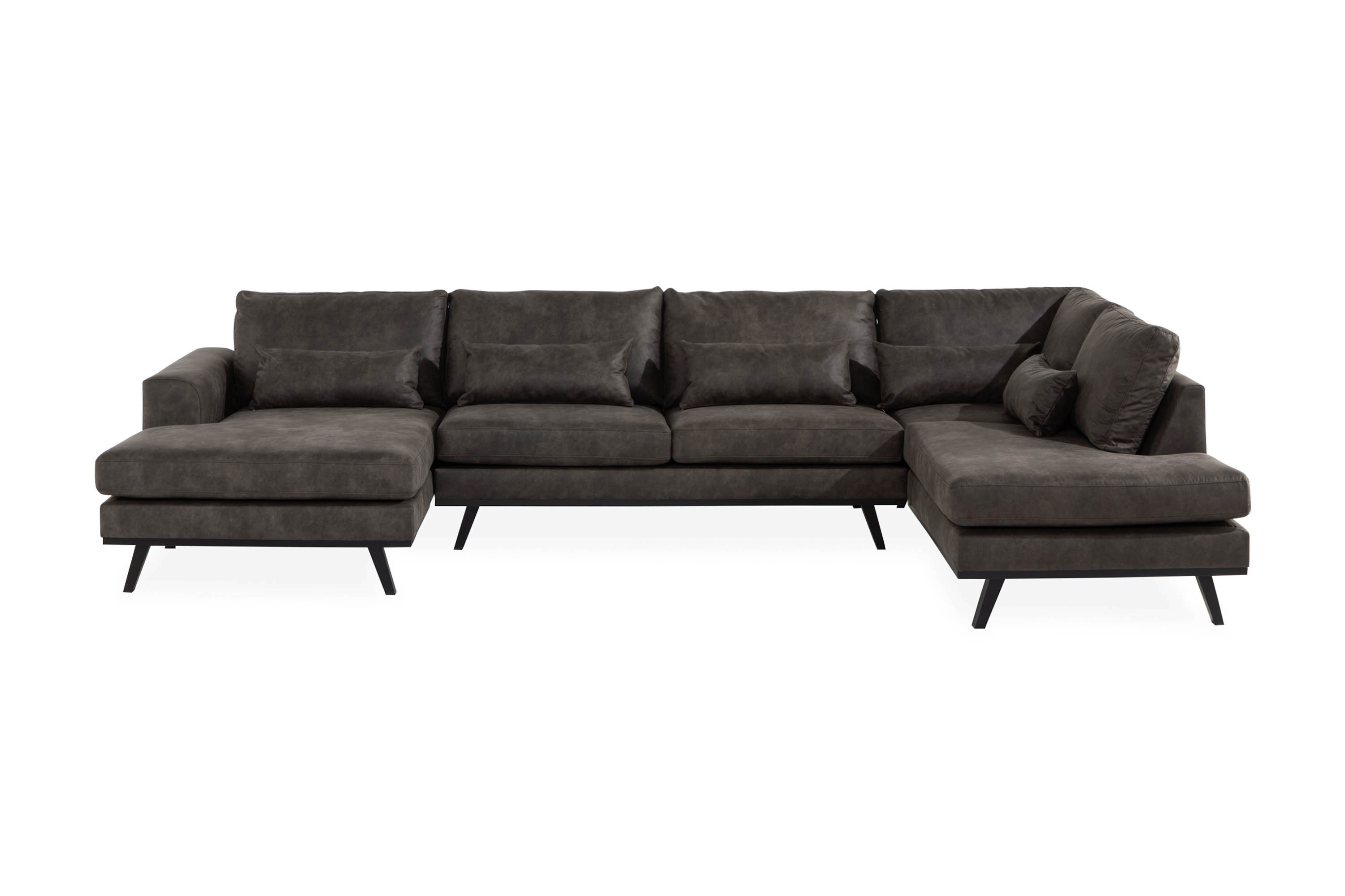 Concept 55 Copenhagen U-soffa Konstläder - Mörkgrå 1198598
