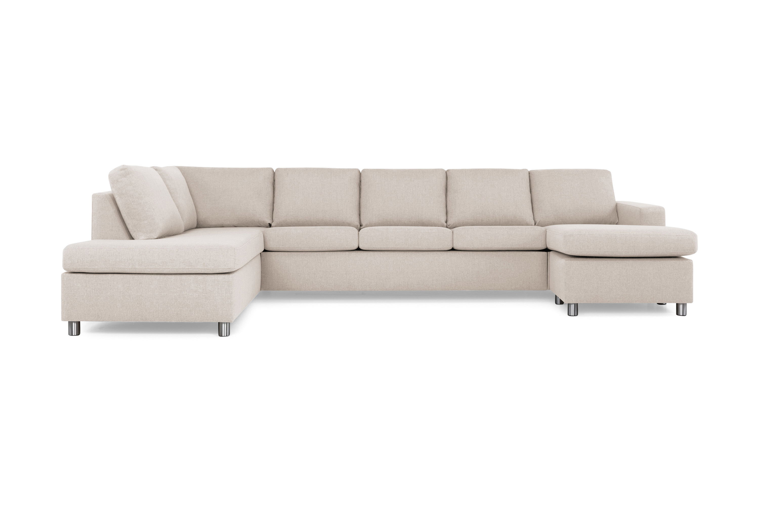 Crazy U-soffa XL Divan Höger - Beige