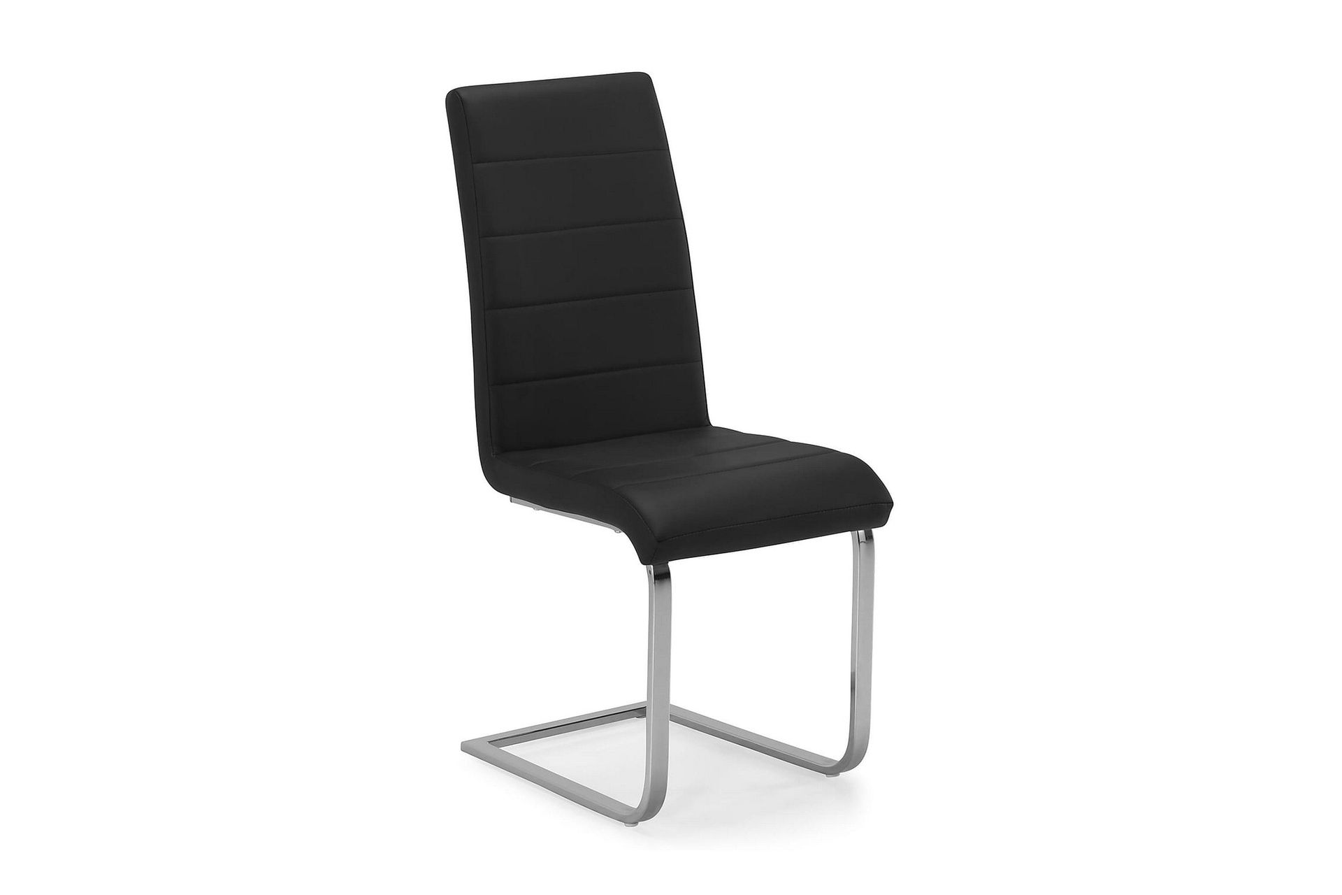 Cibus Matstol Konstläder – Svart / Krom