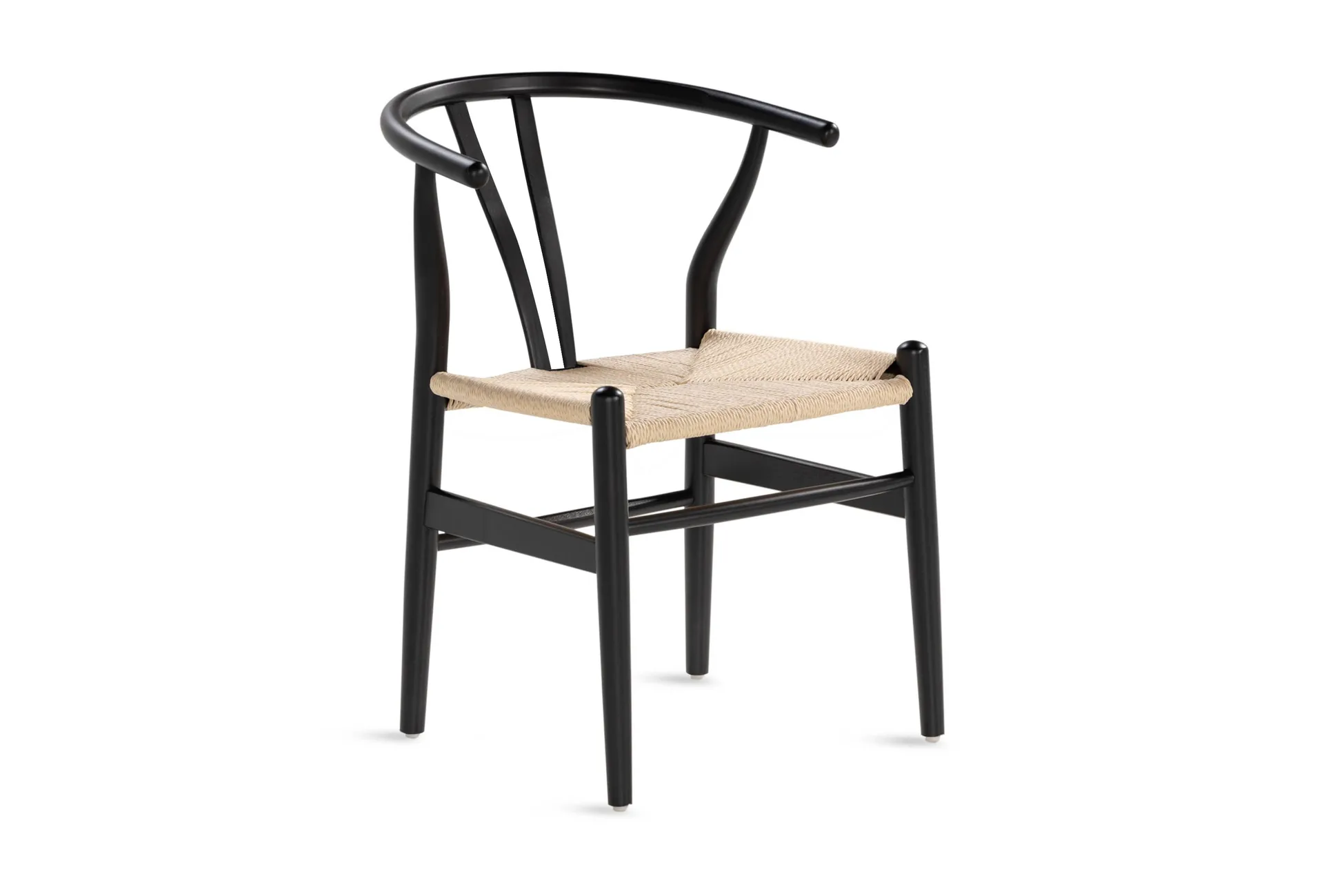 Dastoori Matstol med Armstöd – Svart / Natur / Beige