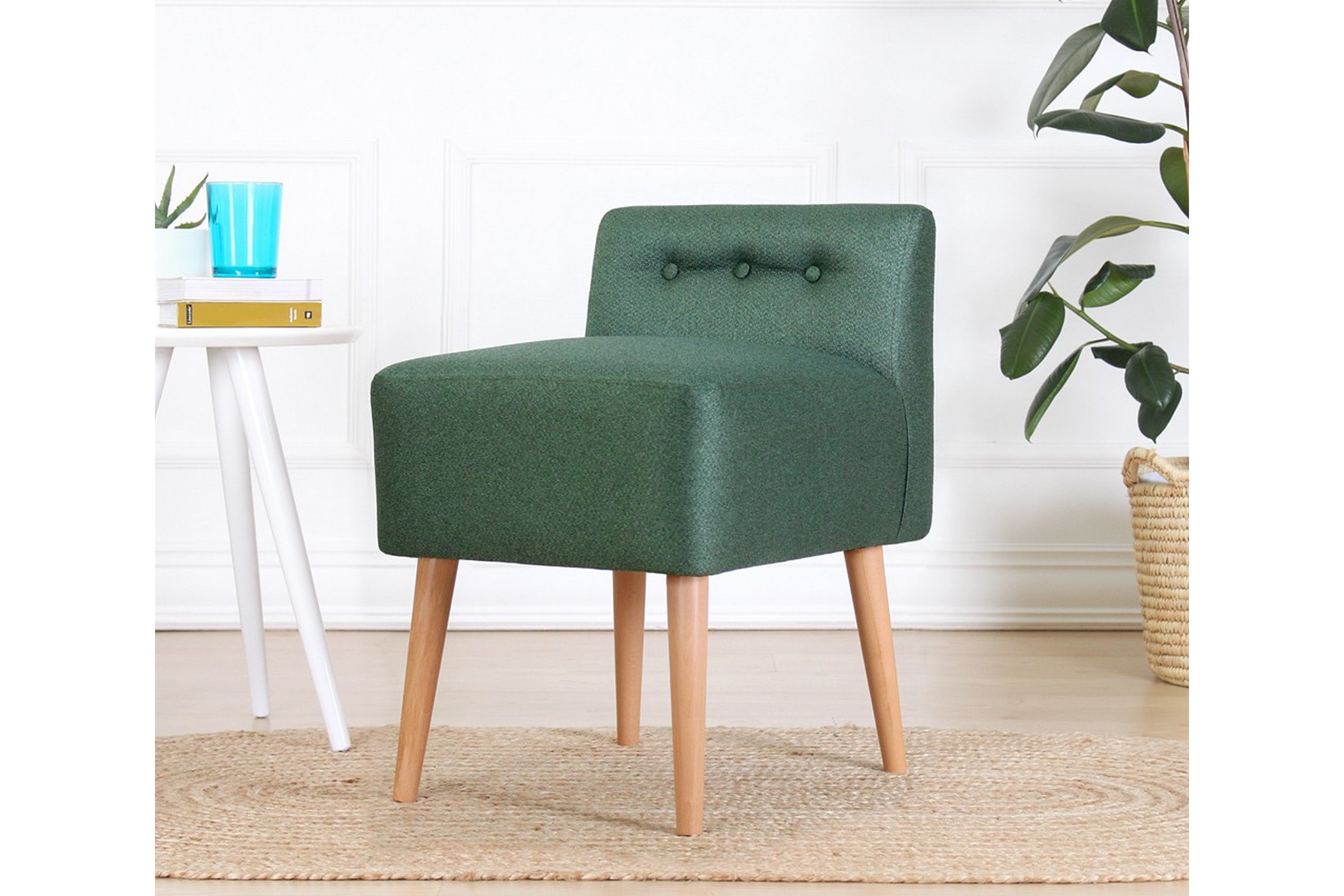 Anaro Sittpuff 43 cm Rektangulär - Mörkgrön