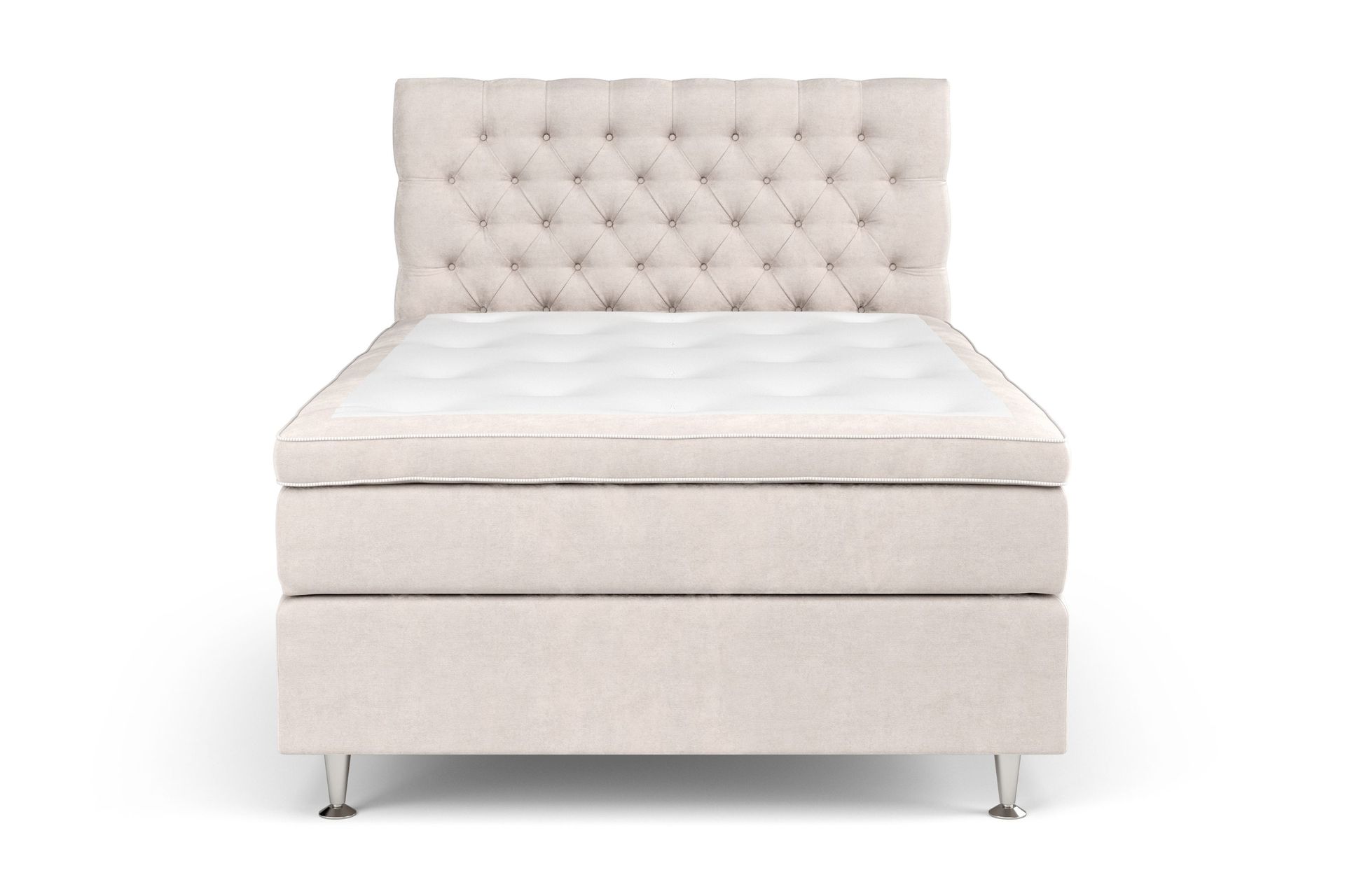Celine Kontinentalsäng 140x200cm – Beige/Sammet