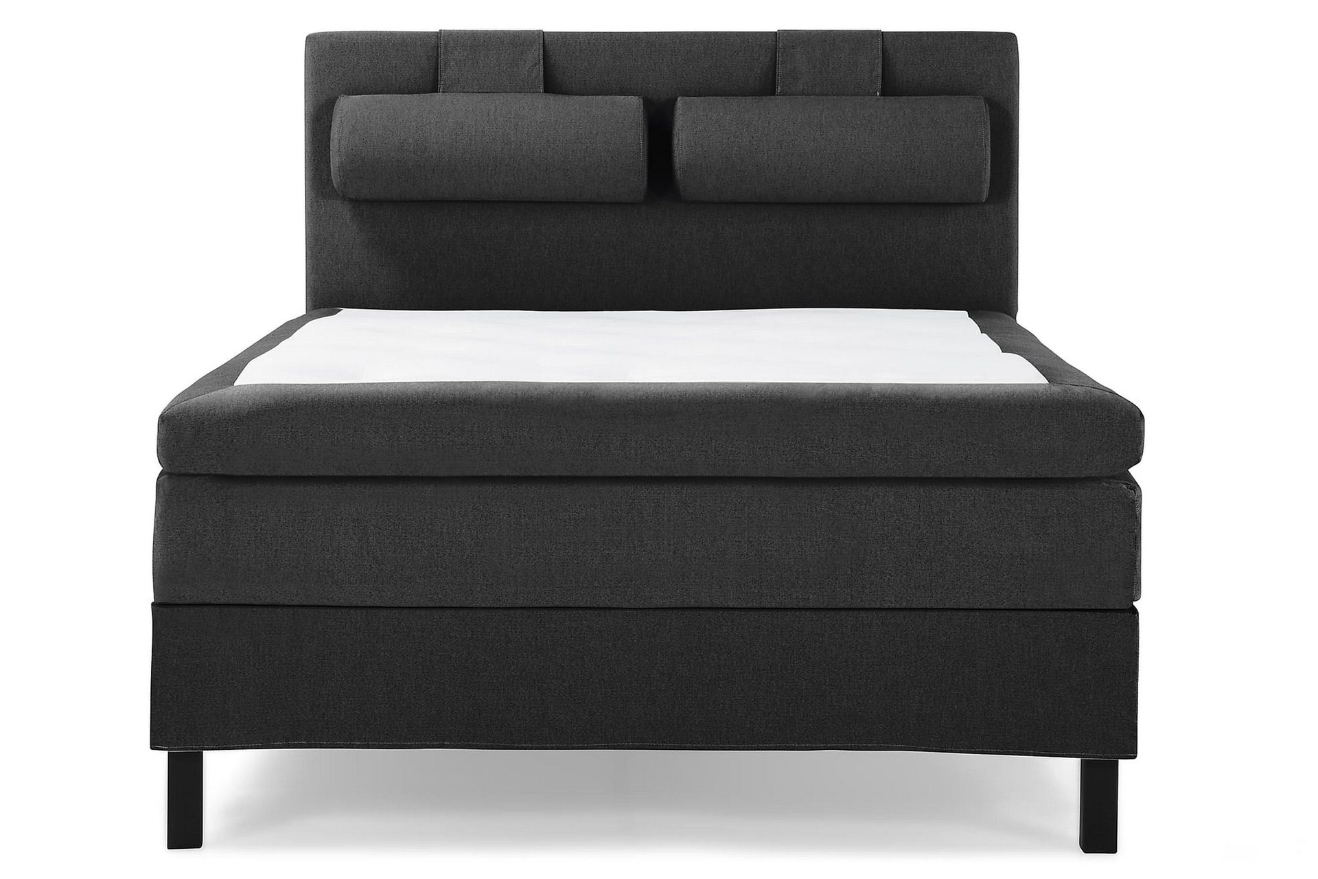 Lucky Komplett Sängpaket 140x200 Polyeter Slät – Nackkudde Stor Svart/Grå
