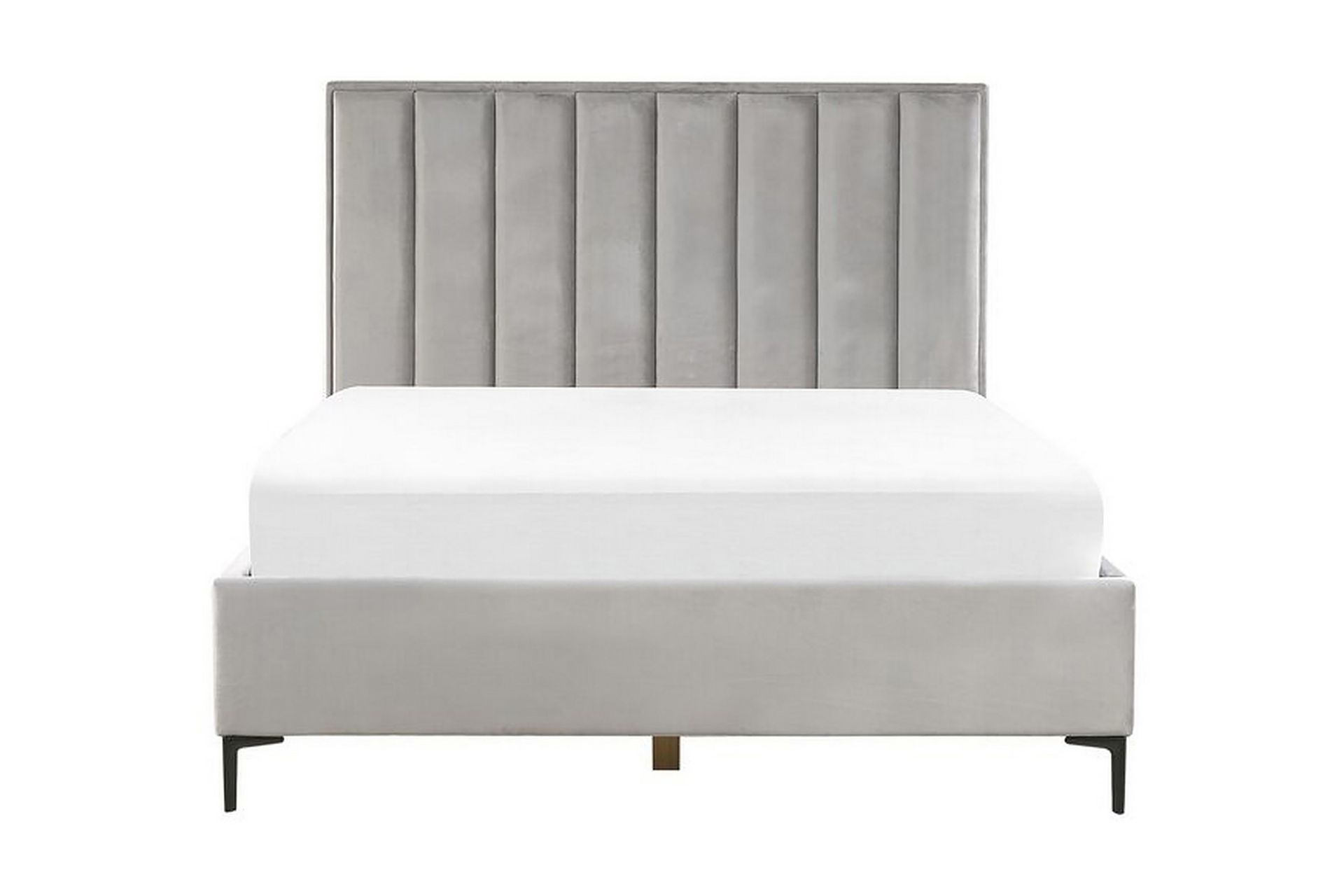 Dubbelsäng med förvaring 140x200 cm grå SEZANNE - Grå