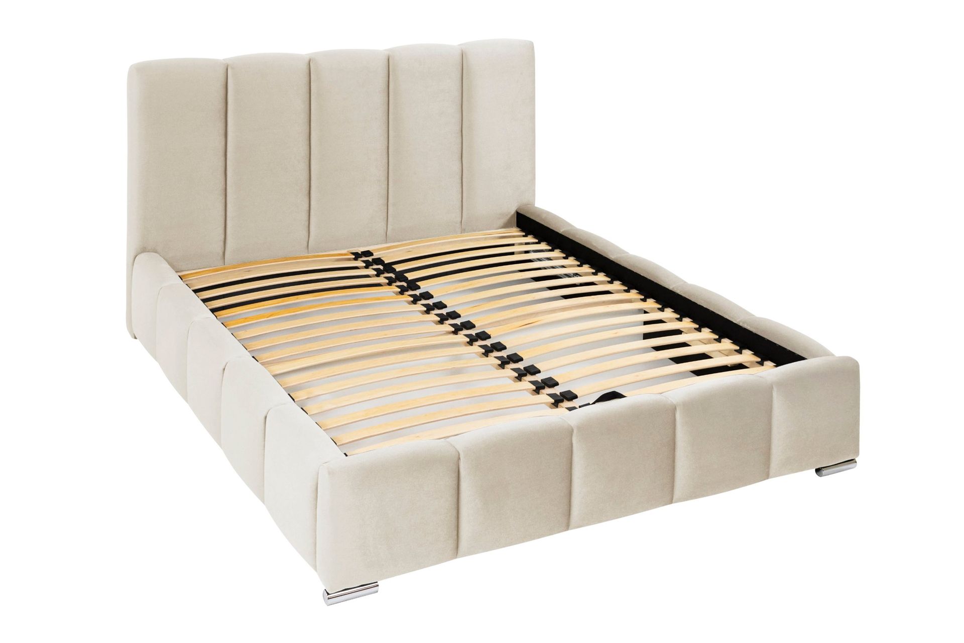 Cleaton Bubblig Sängram 180x200 cm Med förvaring – Beige