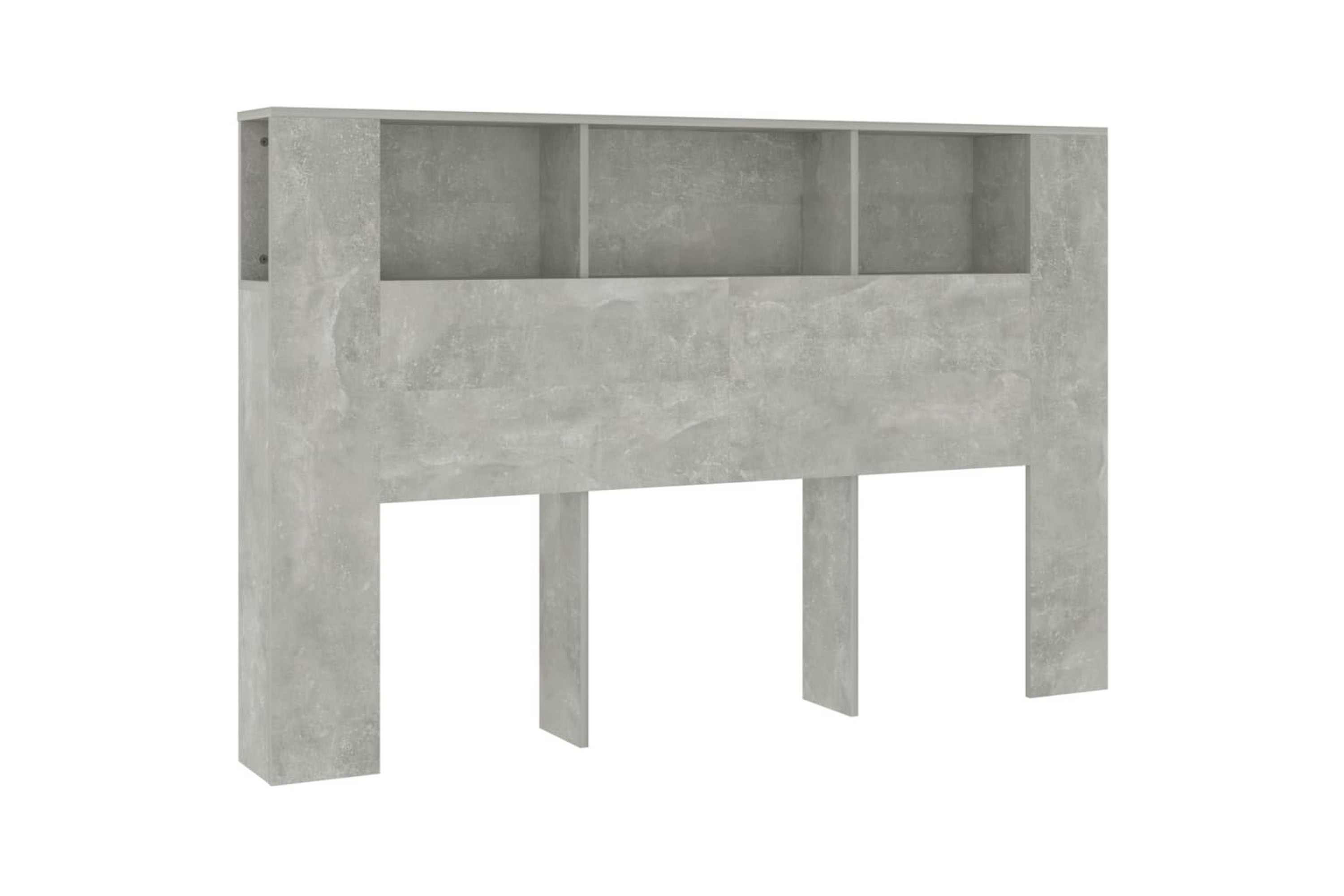 beBasic Sänggavel med förvaring betonggrå 160x18,5x104,5 cm - Grey 811938