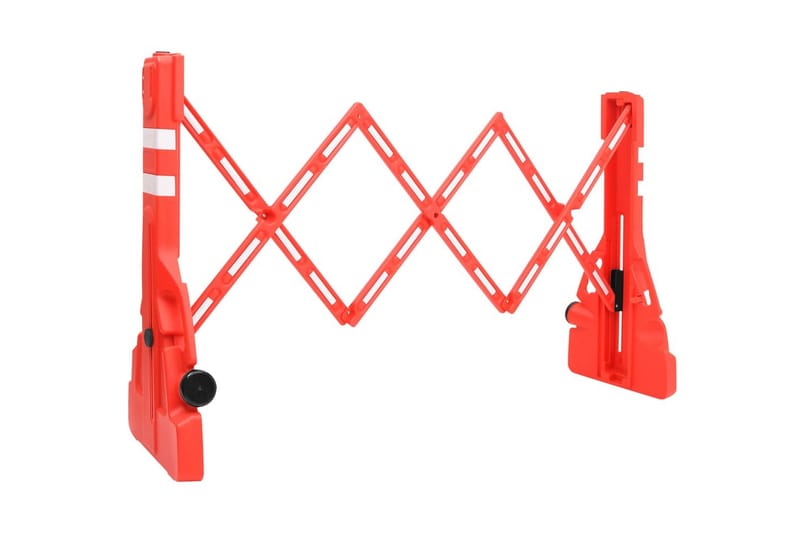 Hopfällbar trafikbarriär röd 210x50x105 cm - Bilskydd & rattlås