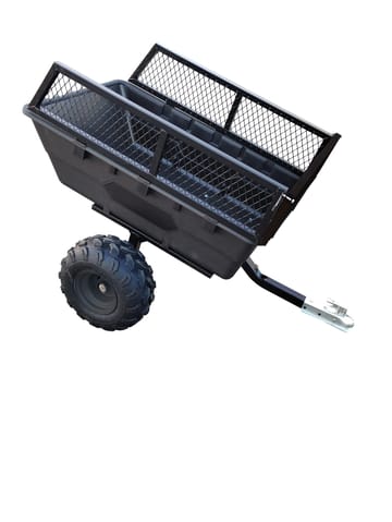 Robust ATV-Vagn med mesh | 700KG Lastkapacitet & terränghjul | Svart - Sport & fritid - Bil & MC - Släpkärra & släpvagn