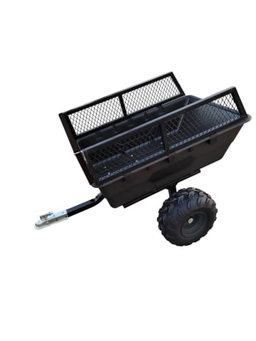 Robust ATV-Vagn med mesh | 700KG Lastkapacitet & terränghjul | Svart - Sport & fritid - Bil & MC - Släpkärra & släpvagn