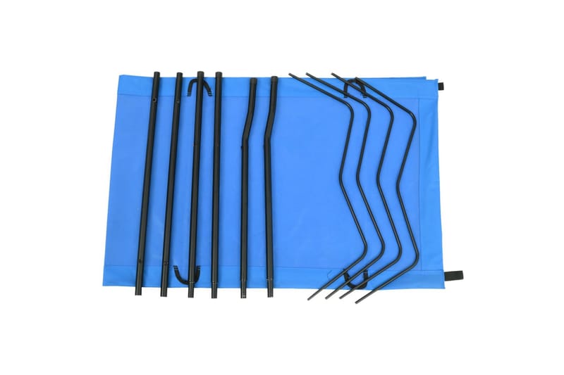 Campingsäng 180x60x19 cm oxfordtyg och stål blå - Blå - Sport & fritid - Camping & vandring - Campingmöbler
