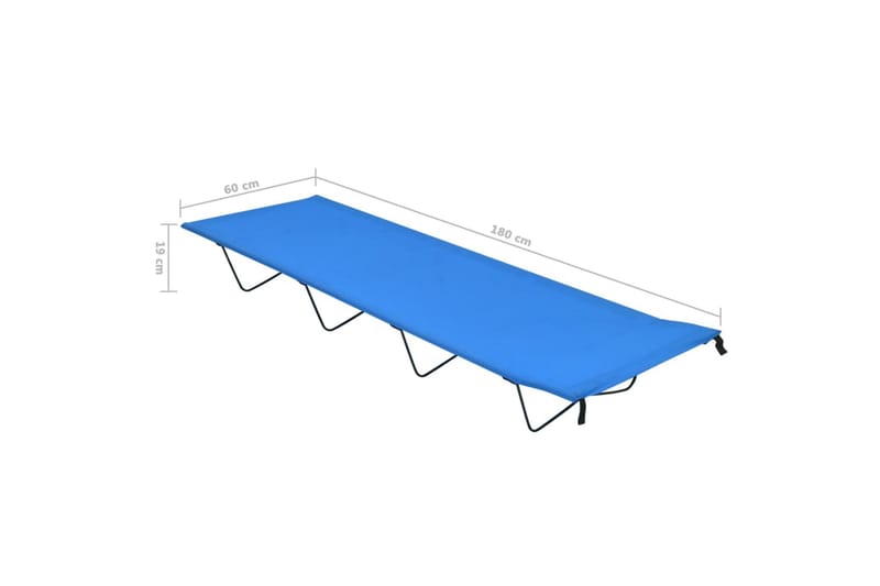 Campingsäng 180x60x19 cm oxfordtyg och stål blå - Blå - Sport & fritid - Camping & vandring - Campingmöbler