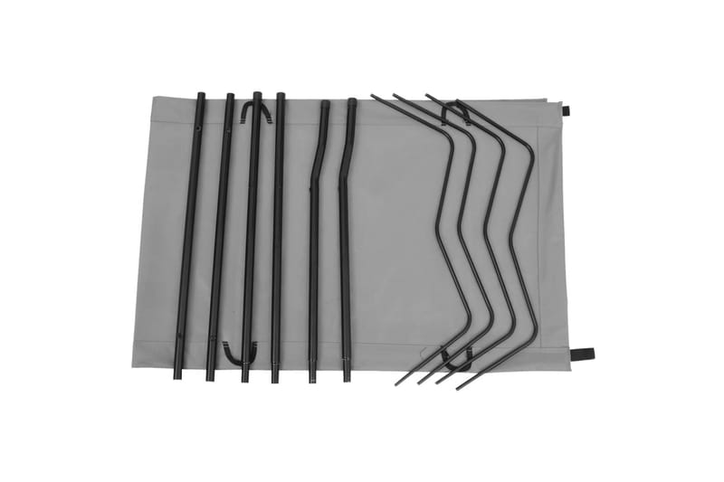Campingsäng 180x60x19 cm oxfordtyg och stål grå - Grå - Sport & fritid - Camping & vandring - Campingmöbler