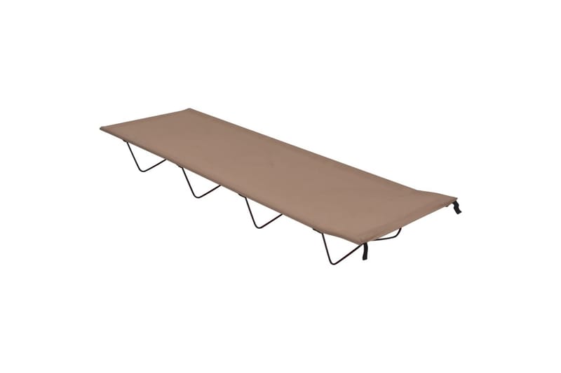 Campingsäng 180x60x19 cm oxfordtyg och stål taupe - Taupe - Sport & fritid - Camping & vandring - Campingmöbler