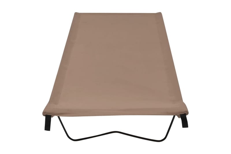 Campingsäng 180x60x19 cm oxfordtyg och stål taupe - Taupe - Sport & fritid - Camping & vandring - Campingmöbler