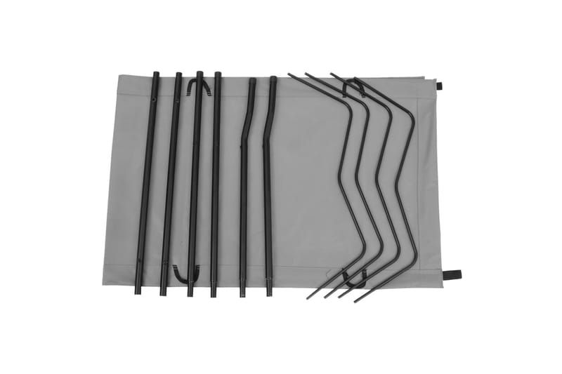 Campingsängar 2 st 180x60x19 cm oxfordtyg och stål grå - Grå - Sport & fritid - Camping & vandring - Campingmöbler