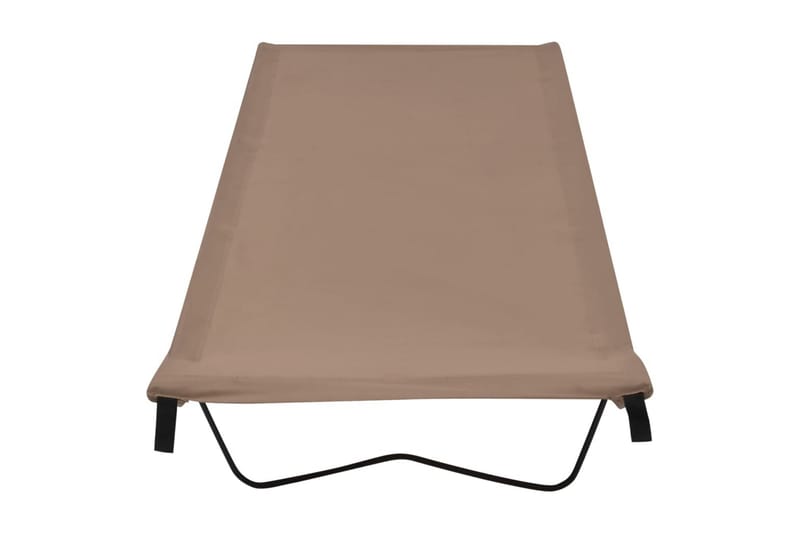 Campingsängar 2 st 180x60x19 cm oxfordtyg och stål taupe - Taupe - Campingsäng & tältsäng - Campingmöbler