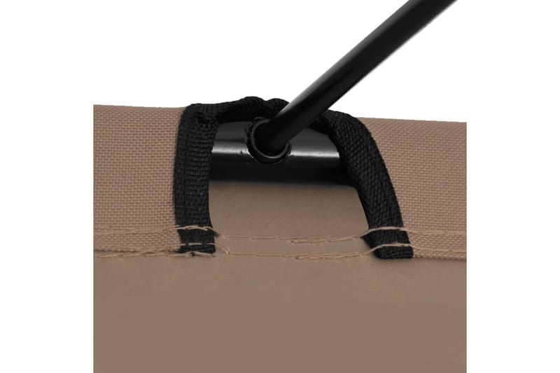 Campingsängar 2 st 180x60x19 cm oxfordtyg och stål taupe - Taupe - Sport & fritid - Camping & vandring - Campingmöbler