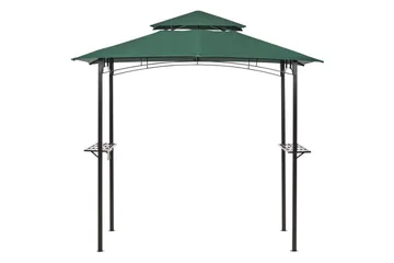 Lusthus Naro Grön/Svart - Grön/Svart - Utemöbler - Solskydd - Paviljong - Paviljong med tak