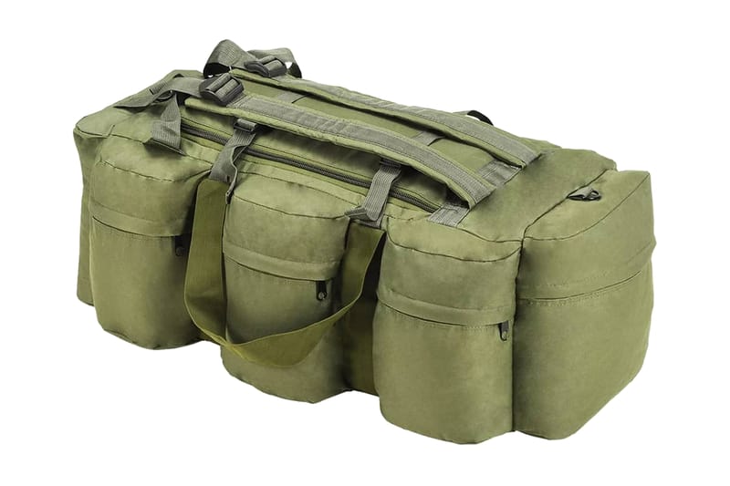 3-i-1 Militärinspirerad duffelväska 120 L olivgr�ön - Grön - Ryggsäck & väska - Packning vandring