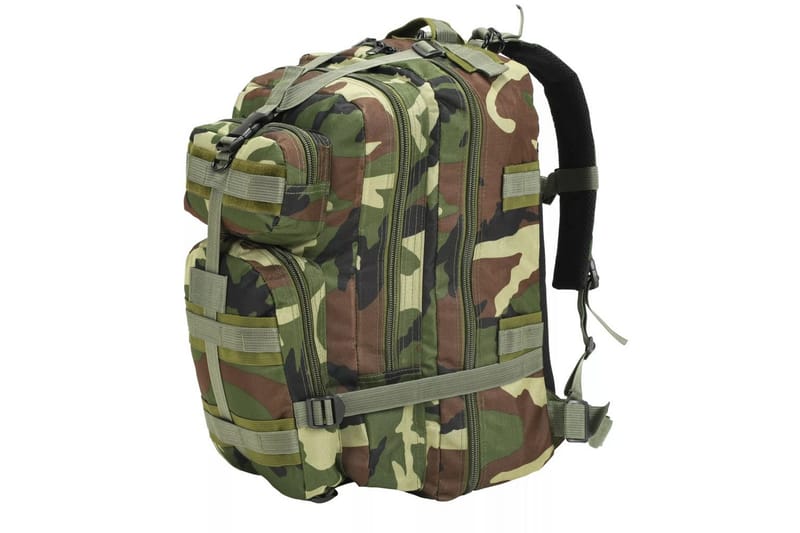 Arméryggsäck 50 L kamouflage - Grön - Vandringsryggsäck - Packning vandring