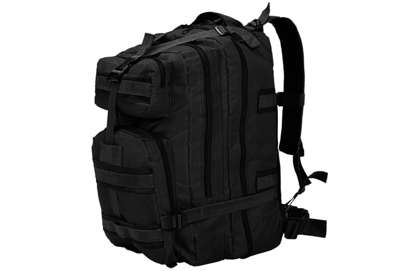 Arméryggsäck 50 L svart - Svart - Packning vandring - Vandringsryggsäck