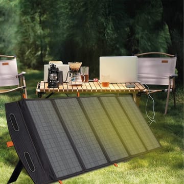 Portabel solpanel 100W | Vikbar | Ladda 3 enheter samtidigt - Sport & fritid - Camping & vandring - Friluftsutrustning
