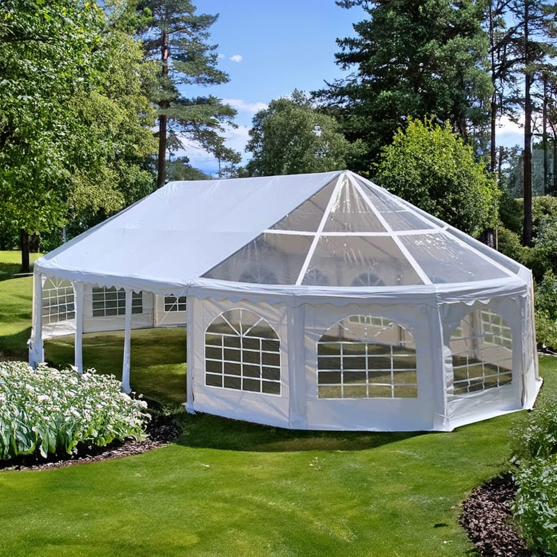 Premium partytält 12x6,5m | Vattentät, eldsäker och UV-behandlad PVC, undefined