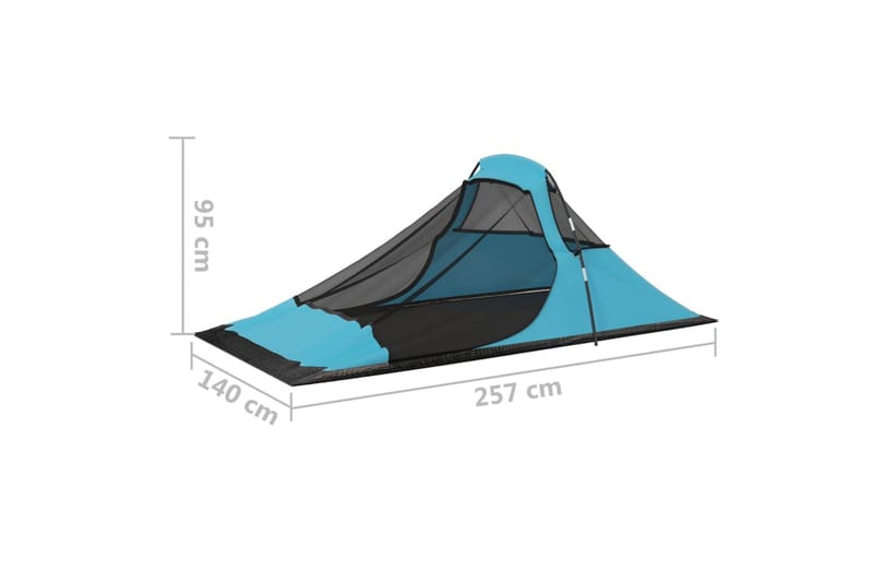 Campingtält 317x240x100 cm blå - Blå - Campingtält - Tält