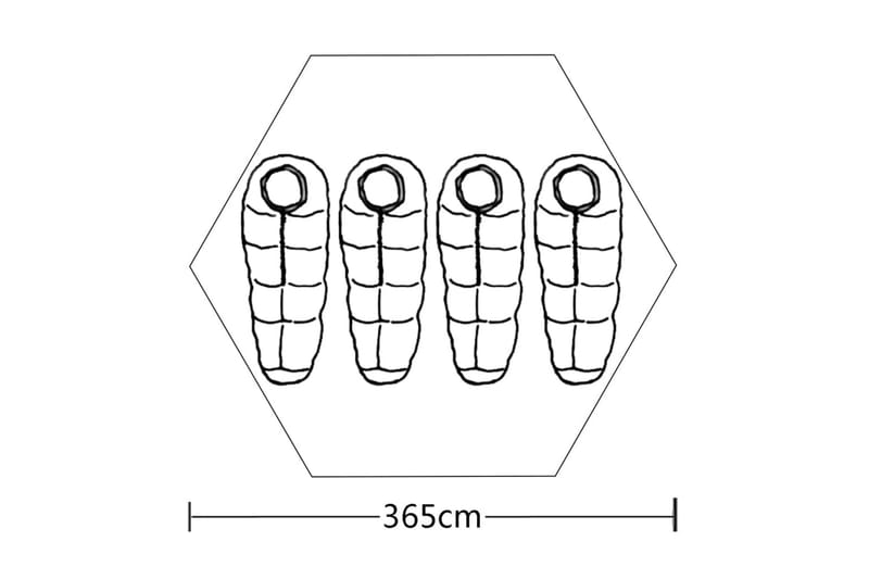 Fyrmannatält flerfärgad - Flerfärgad - Familjetält - Tält