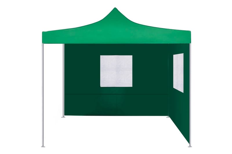 Hopfällbart t�ält med 2 väggar 3x3 m grön - Grön - Sport & fritid - Camping & vandring - Tält