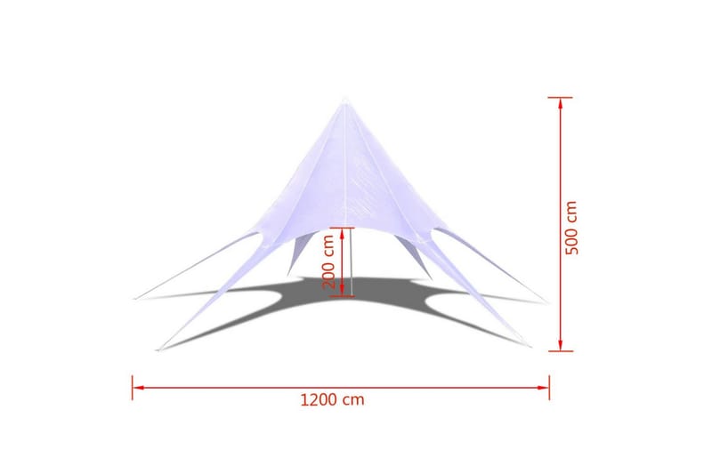 Stjärntält 12m - Vit - Tarp - Tält