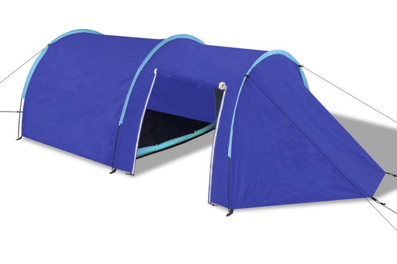 Tält för 4 personer marinblå/ljusblå - Blå - Familjetält - Tält