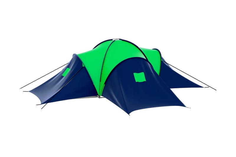 Tält för 9 personer blå och grön - Blå|Grön - Familjetält - Tält