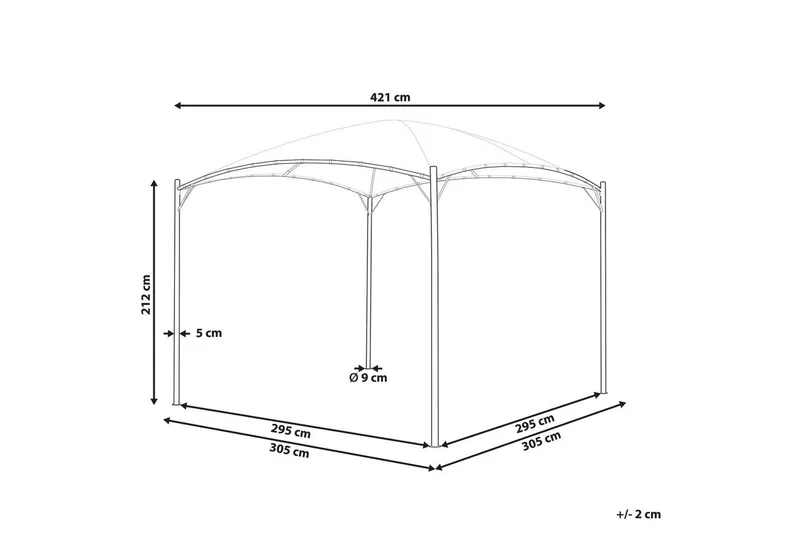 Trädgårdspergola Vomero Beige/svart - Beige/svart - Sport & fritid - Camping & vandring - Tält