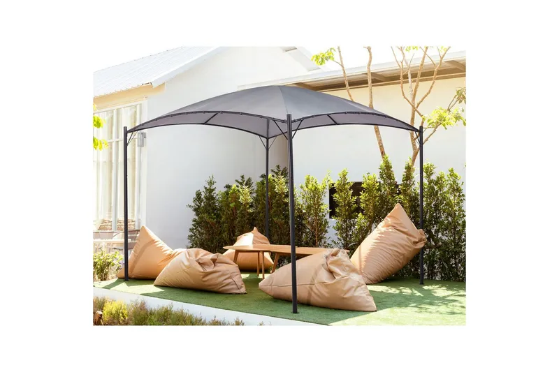 Trädgårdspergola Vomero Grå/svart - Grå/svart - Utemöbler - Solskydd - Pergola