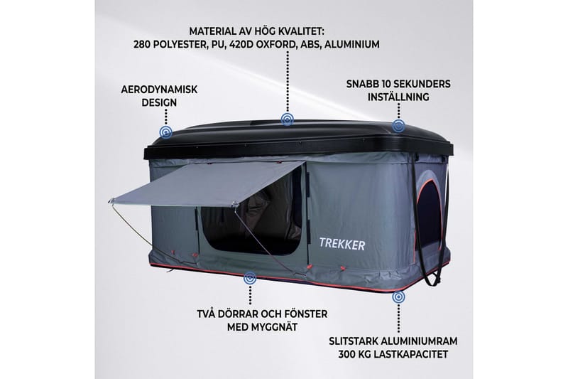 Trekker Taktält Hut M - Grå - Sport & fritid - Camping & vandring - Tält