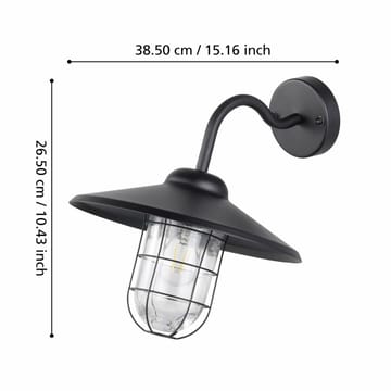 Vägglampa Utebelysning Melgoa - 30 cm - Trädgård & spabad - Utemiljö - Entré - Entrébelysning