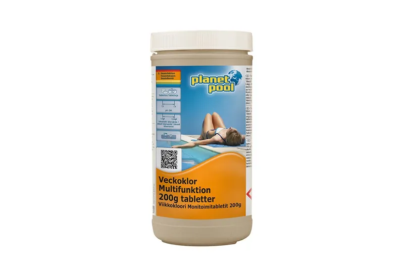 Vattenvård Planet Pool Veckoklor Multifunktion 200 g styck 1 kg, 1 kg