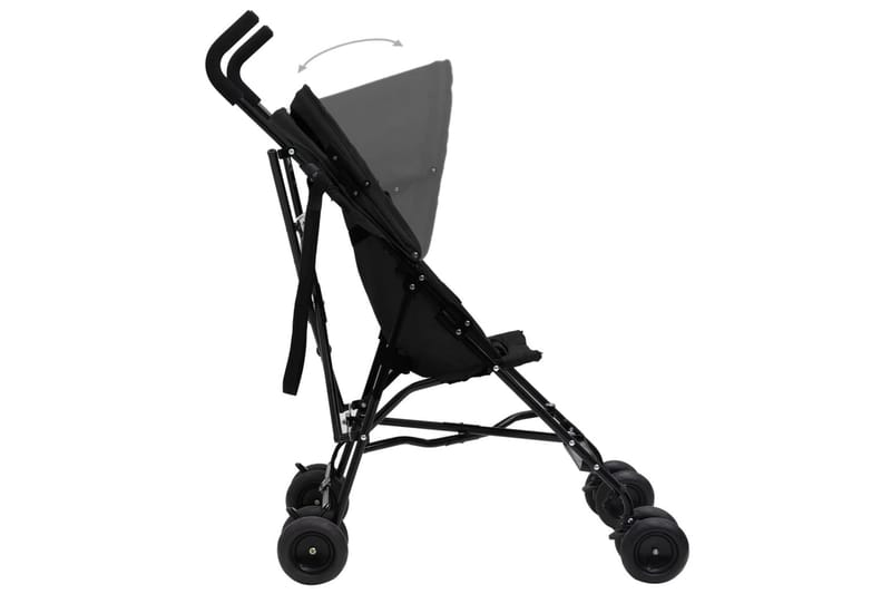 Paraplyvagn antracit och svart stål - Grå - Liggvagn