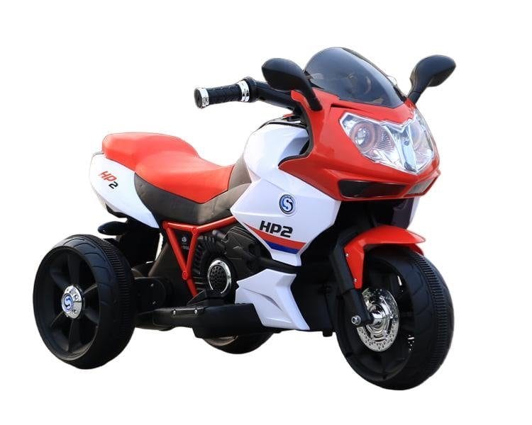 FB-6187 Elmotorcykel för barn, vit/röd HF62709, undefined