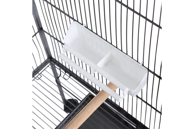 Fågelbur svart 54x54x146 cm stål - Svart - Sport & fritid - För djuren - Fågel - Fågelbur & voljär