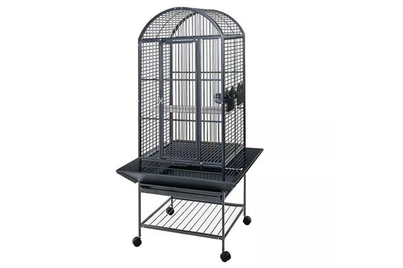 Strong Papegojbur Villa Minerva silvergrå 46x46x144 cm 93017 - Sport & fritid - För djuren - Fågel - Fågelbur & voljär